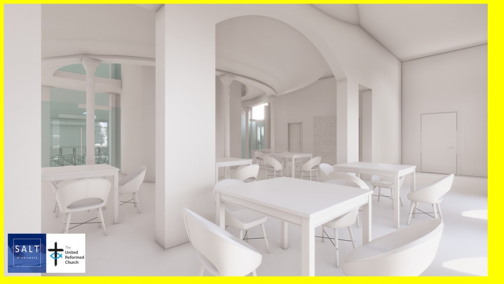 Proposed café area in Toll Gavel Church