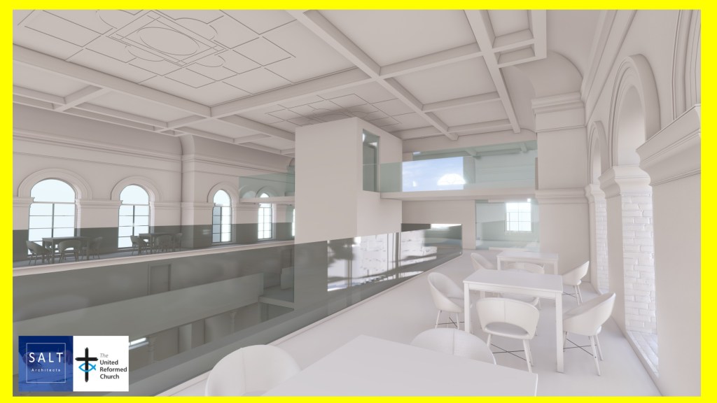 Proposed veranda seating area at Toll Gavel Church 